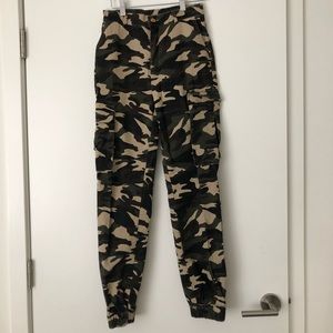 Green Camo High-Waisted joggers